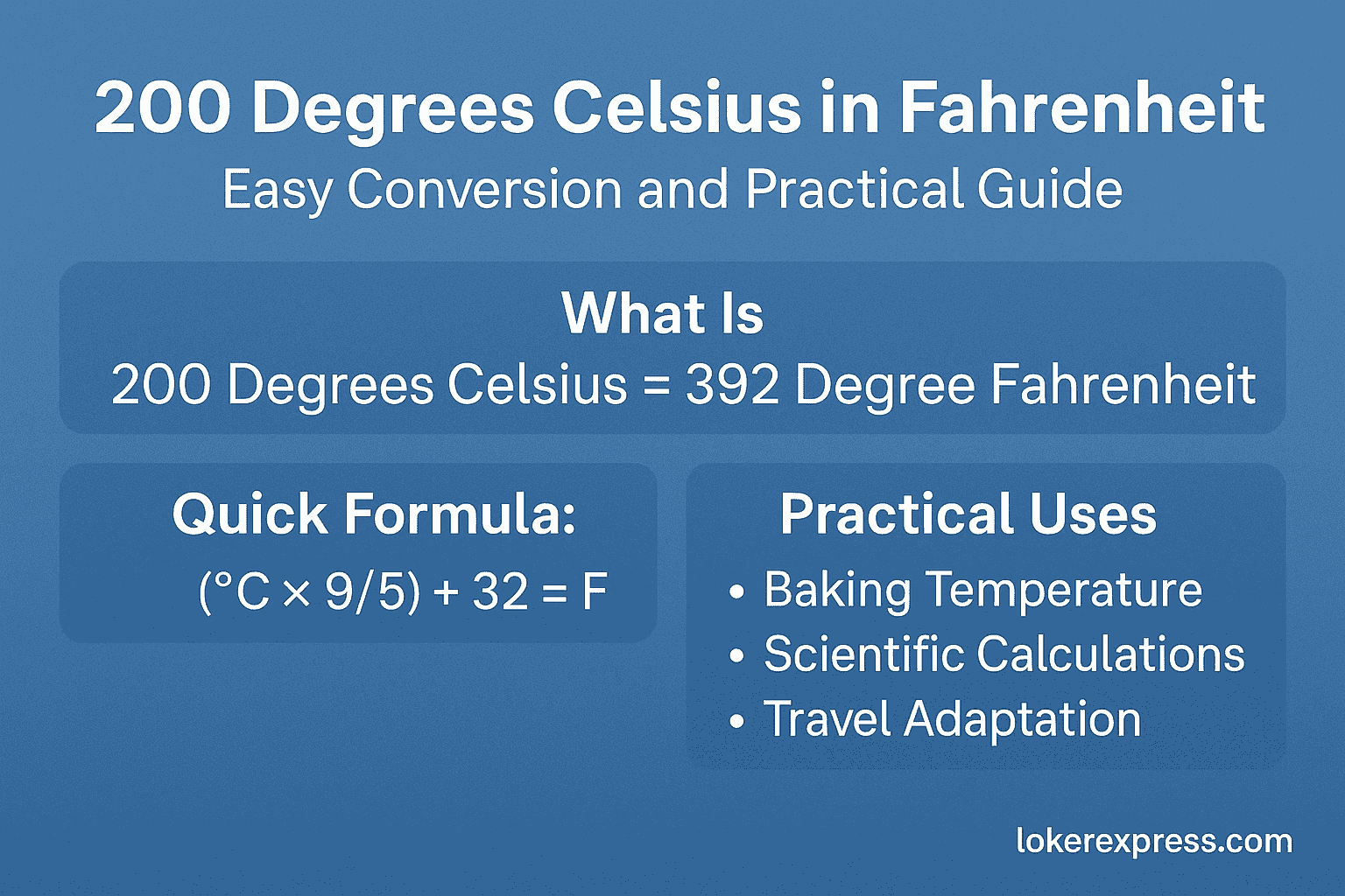 200 degrees Celsius in Fahrenheit