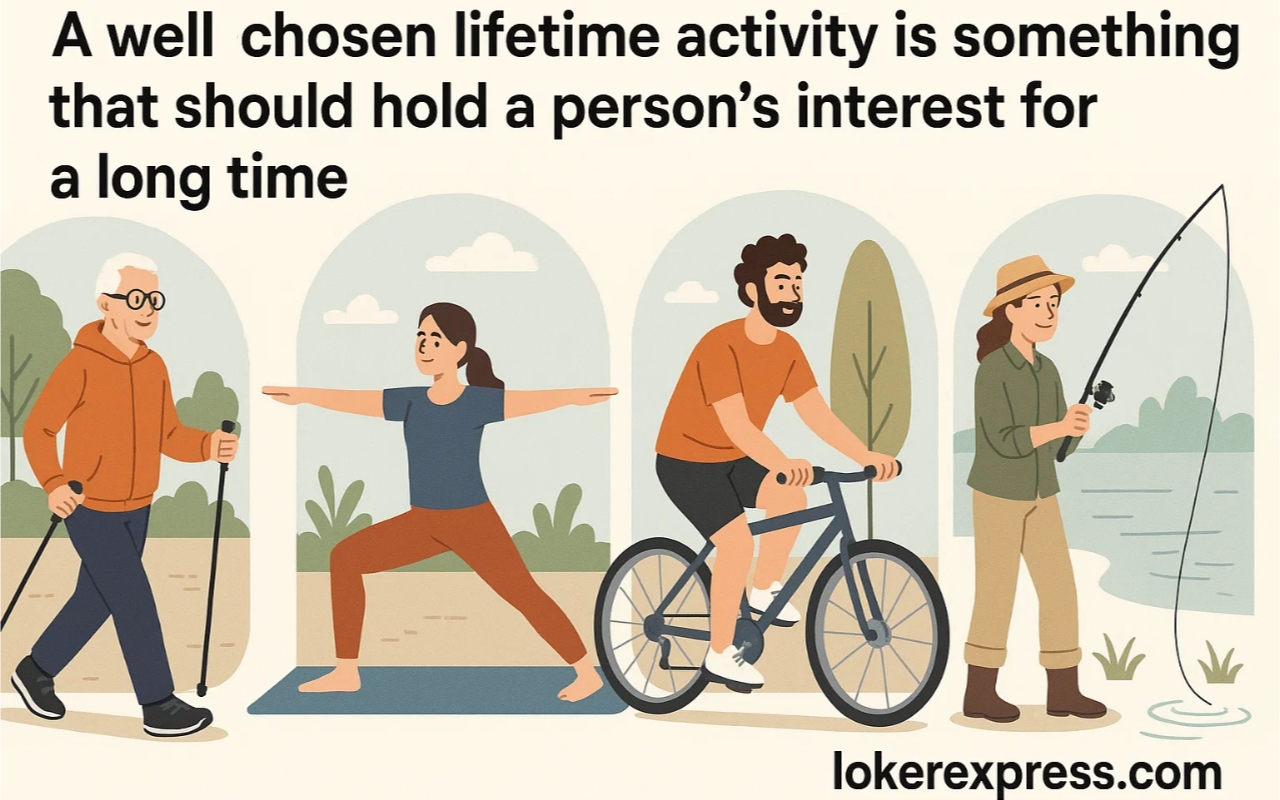 A well chosen lifetime activity is something that should hold a person’s interest for a long time.