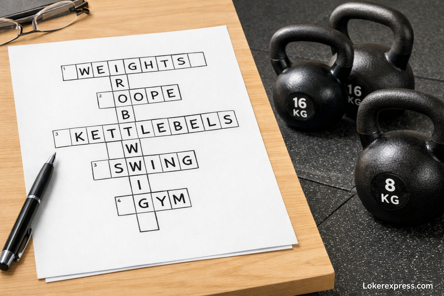 Fitness Items for Swinging Crossword Clue